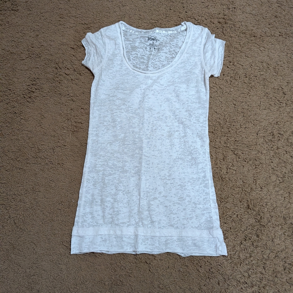 Vanity White Patterned T-Shirt